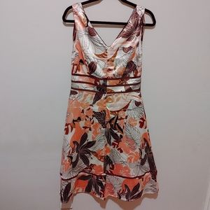 JOLIBEL Tropical Flower Print Sleeveless Dress (Size M/8)